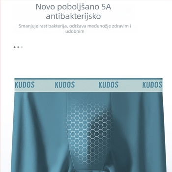 Muške boxerice s dvostrukim dizajnom, udobne i prozračne, antibakterijska zaštita u preponama za tinejdžere.