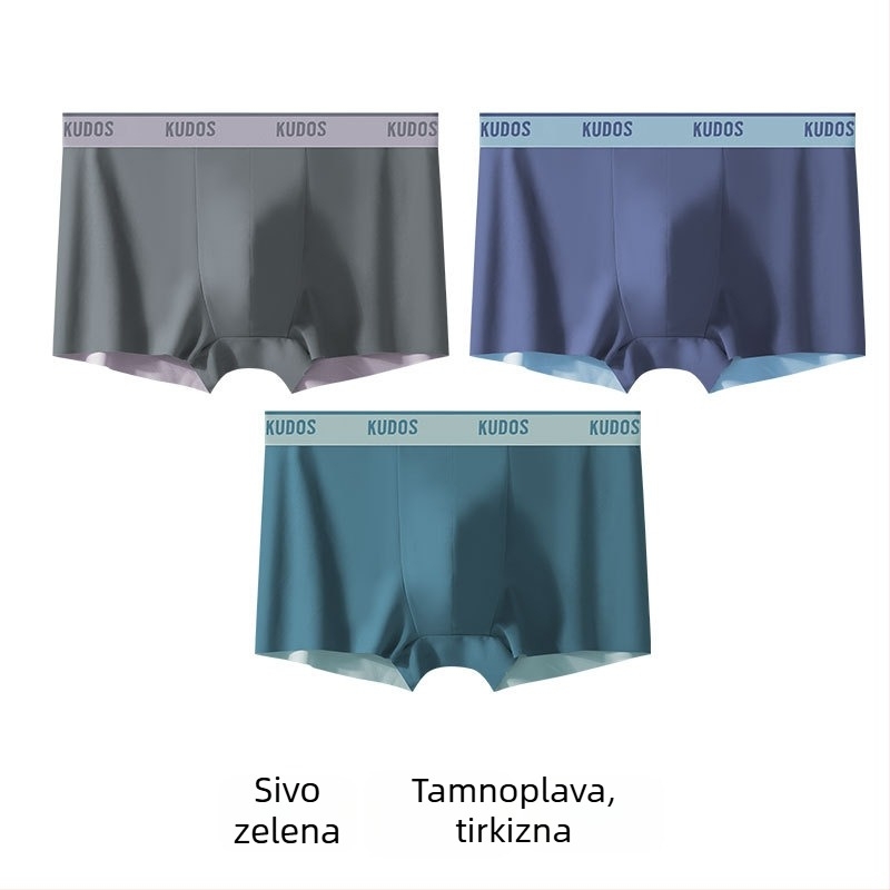 Muške boxerice s dvostrukim dizajnom, udobne i prozračne, antibakterijska zaštita u preponama za tinejdžere.