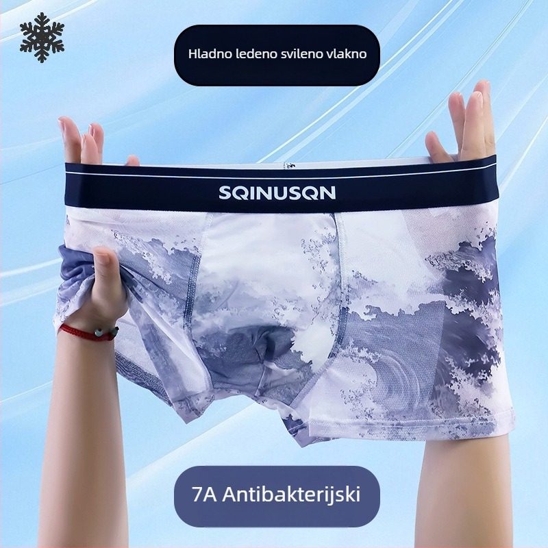 Muške bokserice od Ice Silk mreže, prozračne, u stilu nacionalnog trenda