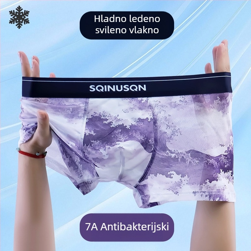 Muške bokserice od Ice Silk mreže, prozračne, u stilu nacionalnog trenda