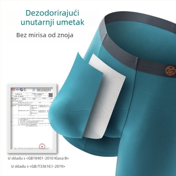 Muške gaćice od modalne i vunene smjese, produžena duljina, srednji pojas, prozračne, zaštita od trenja
