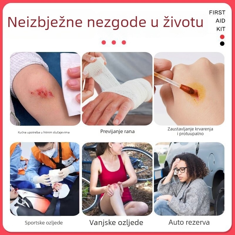 EVA prijenosni nužni set za situacije i prvu pomoć, organizator za skladištenje sa zatvaračem, oprema za prevenciju epidemija