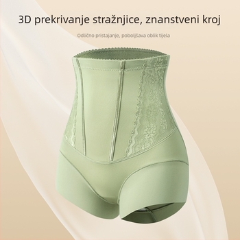 Ženske gaćice s visokim strukom za oblikovanje trbuha, najlon, čipka, prozračne