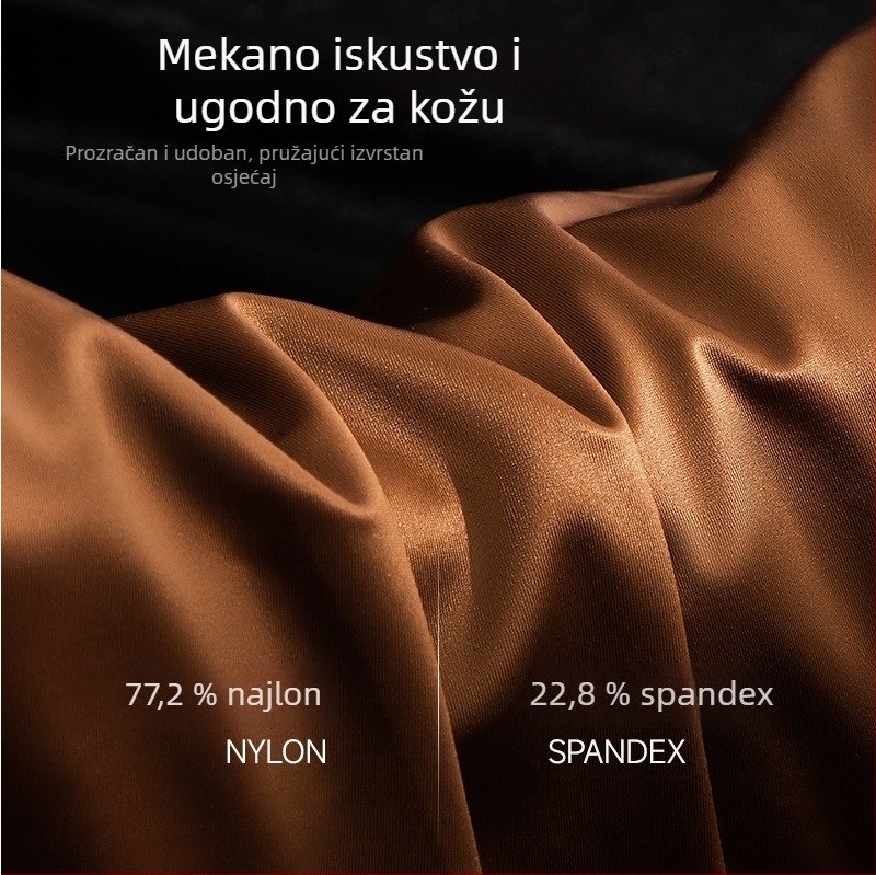 Muške bokserice sa satenskim sjajem i ledenim silk efektom, mekane i udobne za kožu, srednji pojas, luksuzan dizajn
