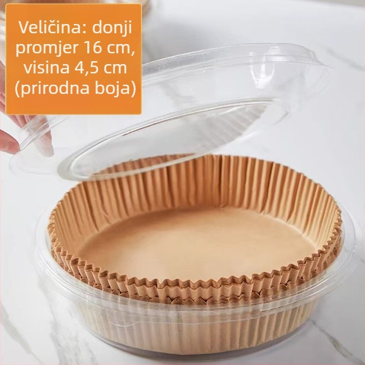 Papir za fritezu za pečenje, papir za upijanje masnoće, okrugli ili kvadratni, ne ljepi se, otporan na masnoće, kuhinjski papir