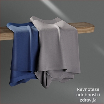 Muške bokserice od Tencela, prozračne ice silk, antibakterijska prepona, jednobojne, srednji pojas