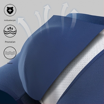 Muške bokserice od Tencela, prozračne ice silk, antibakterijska prepona, jednobojne, srednji pojas