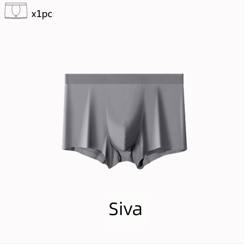 Muške bokserice od Tencela, prozračne ice silk, antibakterijska prepona, jednobojne, srednji pojas