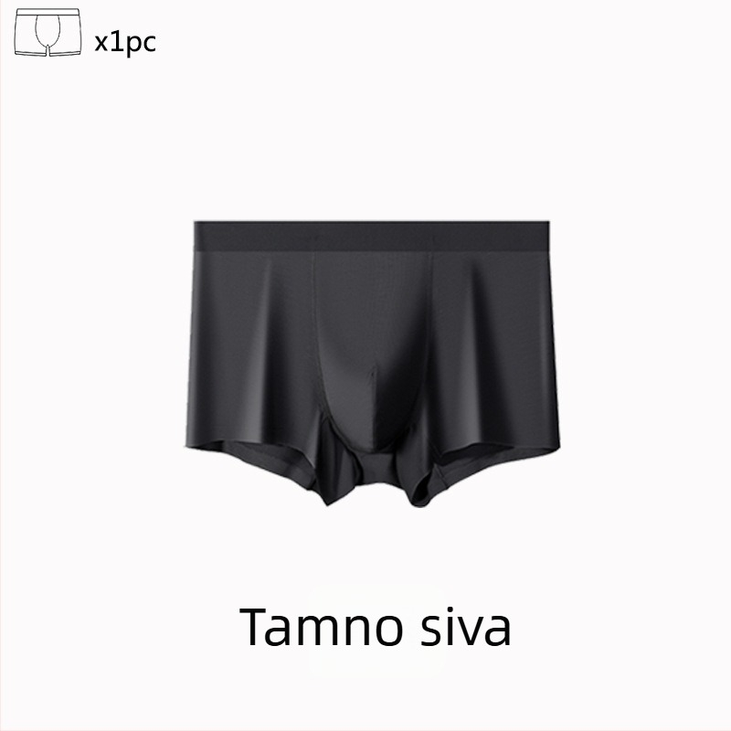 Muške bokserice od Tencela, prozračne ice silk, antibakterijska prepona, jednobojne, srednji pojas