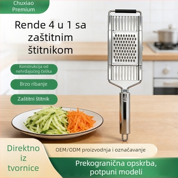 Nehrđajući čelični višefunkcionalni ručni kuhinjski alat za rezanje povrća, 3D rezanje i usitnjavanje, preklopno za usitnjavanje rotkvica