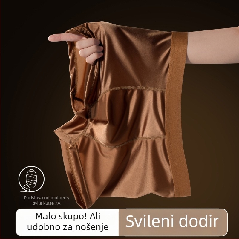 Muške prozračne bokserice od satena Ice Silk
