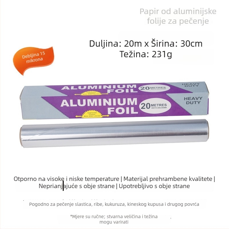 Domaći papir za kuhanje s apsorpcijom ulja, silikonski papir za pečenje, pleh za pečenje, podloga za prženje, aluminijska folija