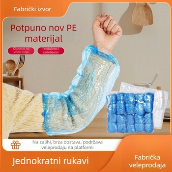 Jednokratne prozirne zaštitne rukave za rad od PE plastike