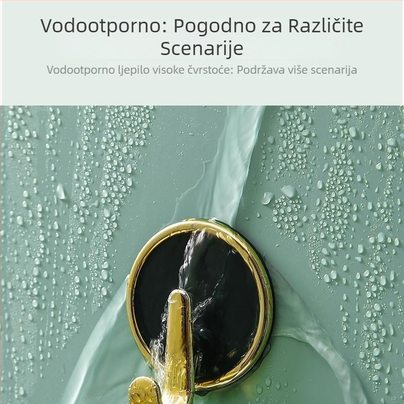 Set od 4 bezbušnih kukica s nosivošću do 5 kg, samoljepljive, za zid, odjeću i kuhinjsku pohranu, u 4 boje