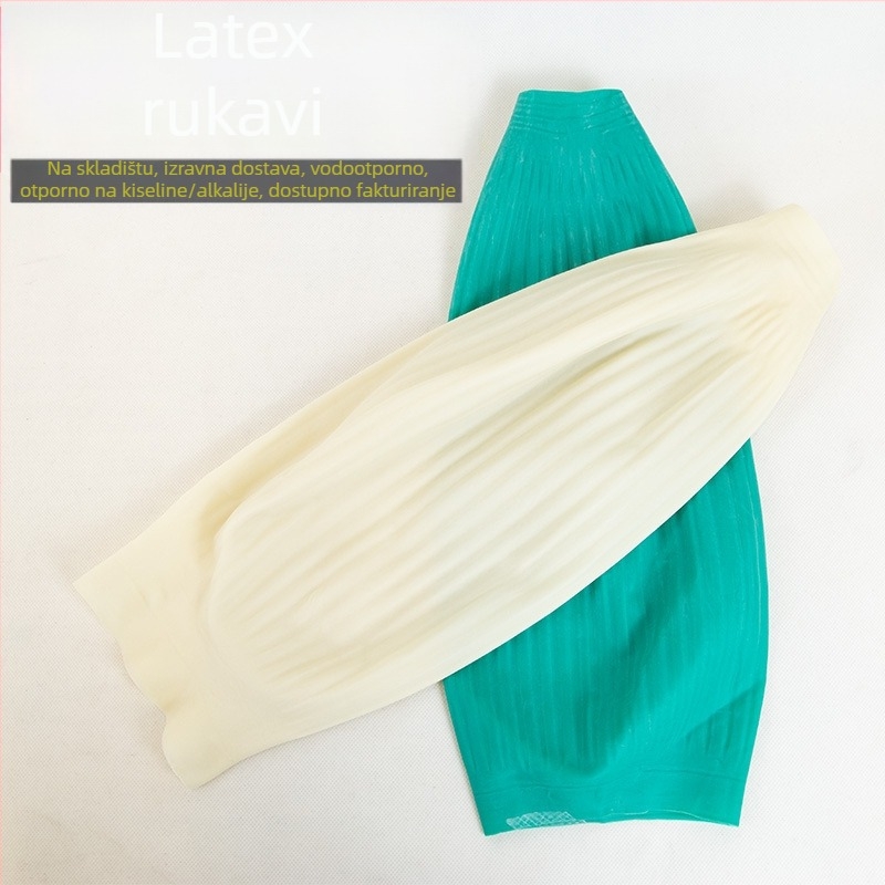 Latex zaštitni rukav, vodootporan, otporan na ulje te kiseline i lužine, produžen i deblji, za ribarsku industriju