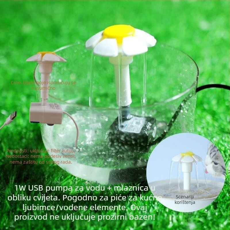USB pumpa za vodu za akvarij i ribnjak – mini potopna cirkulacijska pumpa, izuzetno tiha