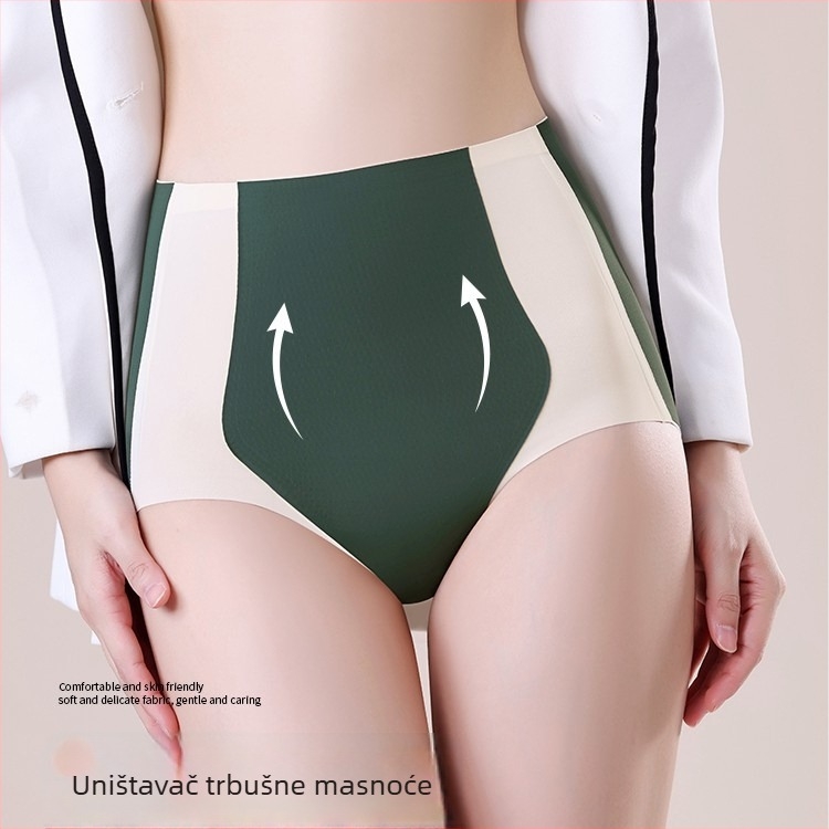 Donje rublje srednjeg pojasa za kontrolu trbuha i podizanje stražnjice, prozračni Ice Silk materijal, tanak kroj