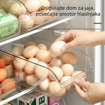 Kutija za pohranu jaja s velikim kapacitetom za hladnjak, organizator jaja, voća i povrća