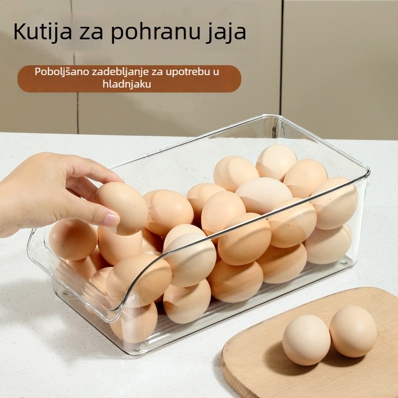 Kutija za pohranu jaja s velikim kapacitetom za hladnjak, organizator jaja, voća i povrća