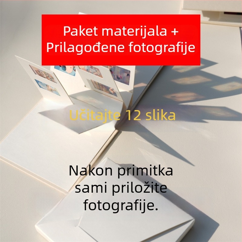 Svjetlo i sjena 3D fotoalbum – DIY sklopivi fotoalbum za parove i prijatelje