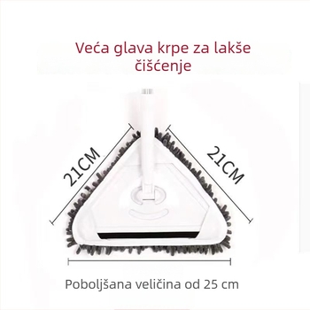 Velika zamjenska glava za mop za čišćenje stakla s trokutastim platnom