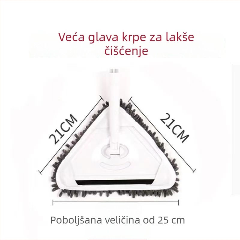 Velika zamjenska glava za mop za čišćenje stakla s trokutastim platnom