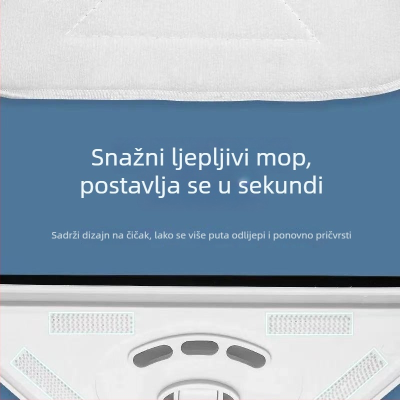 Velika zamjenska glava za mop za čišćenje stakla s trokutastim platnom