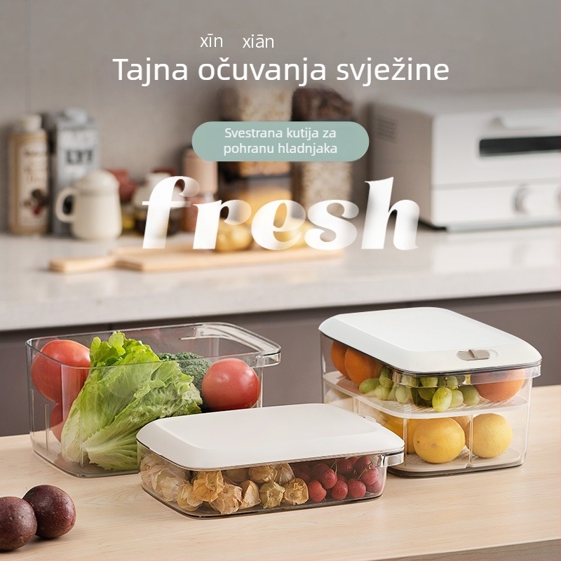 Pinmu Nordic stil: Kutija za čuvanje u hladnjaku – Organizator pretinca za jaja, voće i povrće