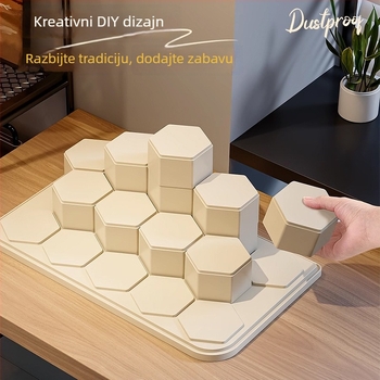 Prozirna akrilna vitrina s zaštitom od prašine za pohranu fazolastih perlica i LEGO kutija iznenađenja