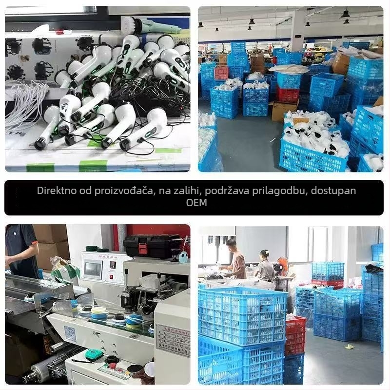 Električni mop s višestrukom četkom za čišćenje, zamjenjiv i odvojiv, za kućnu upotrebu — kuhinja i kupaonica.