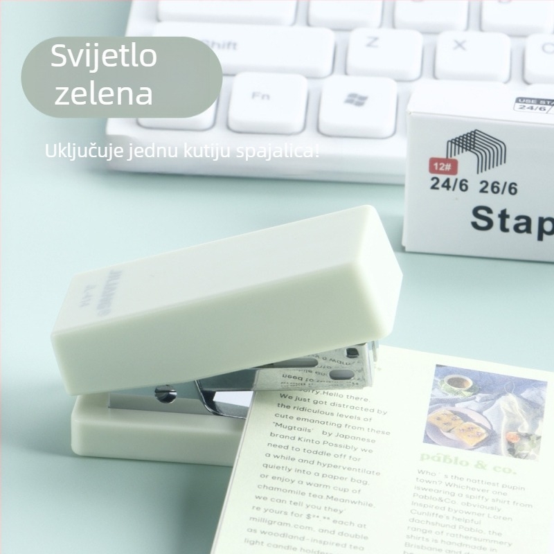 Prijenosni mini spajalica set za učenike, kompaktični alat za povezivanje papira
