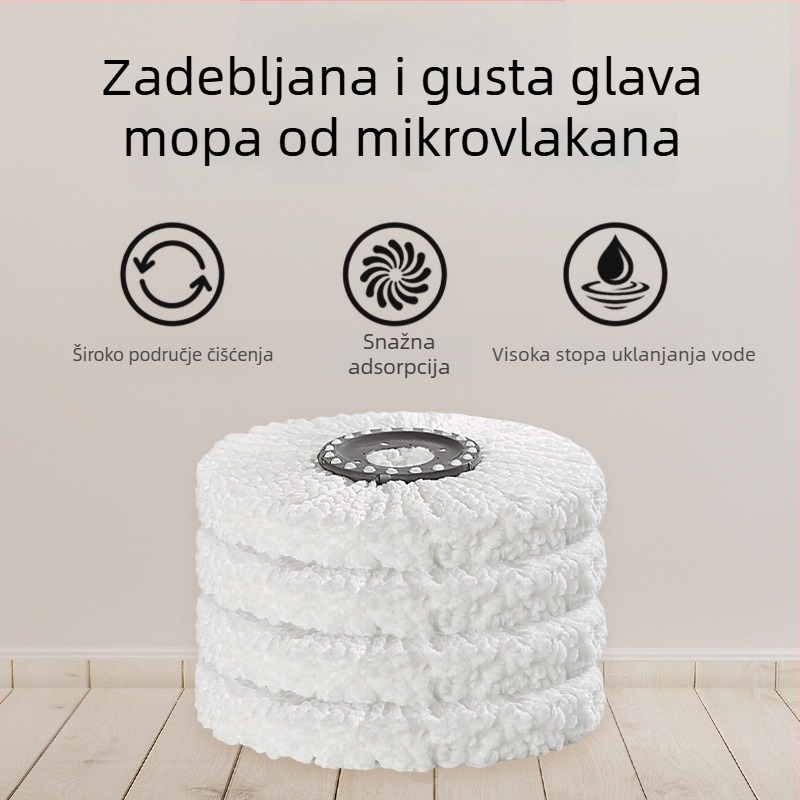 Deblja rotirajuća glava za mop, 16 cm, kompatibilna s Miaojie, David i Good Wife, univerzalna zamjenska glava