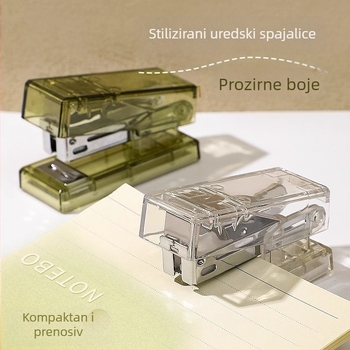 Mini spenjač za učenike, kompaktni ručni spenjač za spajanje papira, jednostavan jednobojni dizajn
