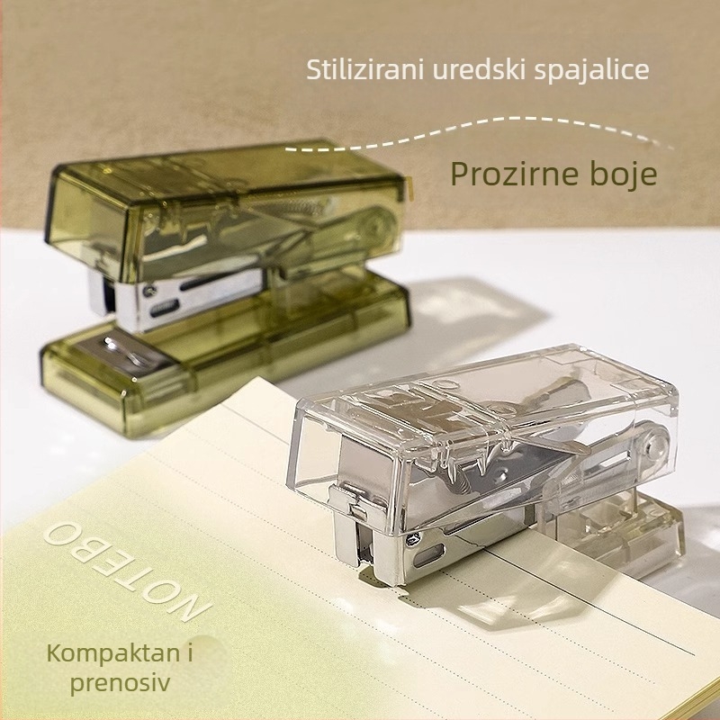 Mini spenjač za učenike, kompaktni ručni spenjač za spajanje papira, jednostavan jednobojni dizajn