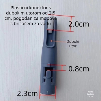 Set spoja za mop – plosni univerzalni spoj, rotirajući spoj, spojka za štap mopa, zamjenski konektor