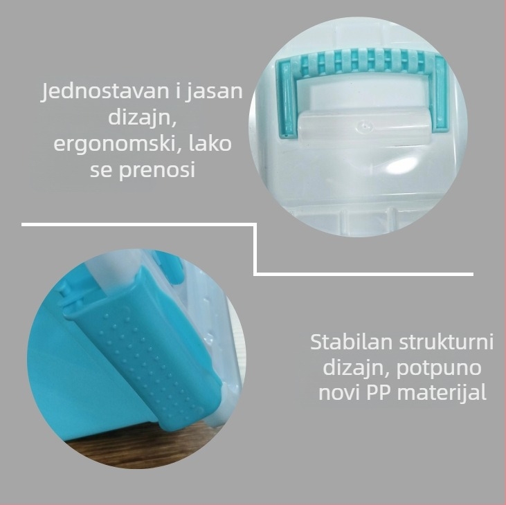 Prijenosna plastična kutija za pohranu kapaciteta 0,8 L za grickalice, igračke, svemirski pijesak i plastelin