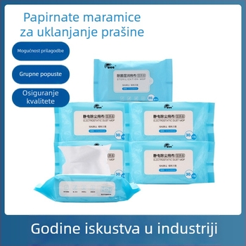 Jednokratne elektrostatne krpe za uklanjanje prašine za mop – suhi i mokri podovi, 30 komada