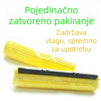 Vrlo upijajuća glava mopa – zamjenska glava od spužve za univerzalni roler mop (gumom-pamučna konstrukcija)