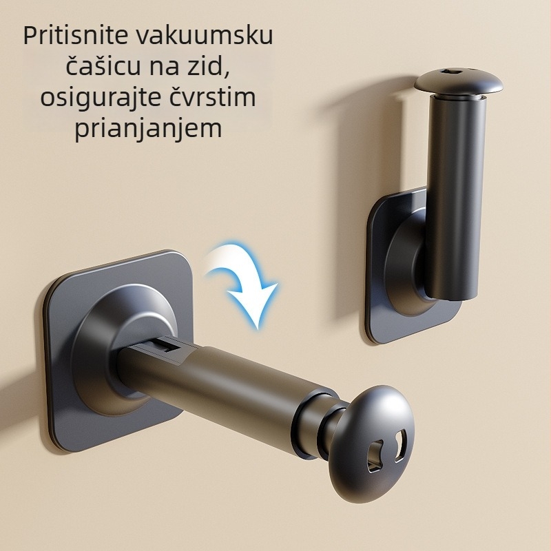 Zidna vješalica za odjeću sa usisnom čašom – proširiva, bez bušenja, višenamjenski sušač