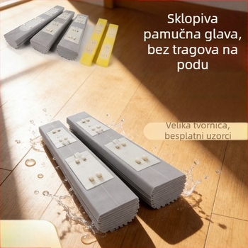 PVA glava mop s preklopnim dizajnom, otporna na habanje i upijajuća zamjenska glava, univerzalni tip