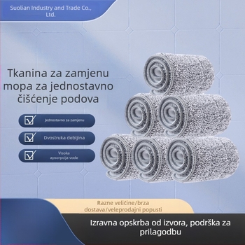 Platna krpa za mop od mikrovlakana, zamjenski pokrov mop, odvojiva i periva glava mopa, zamjenjivo
