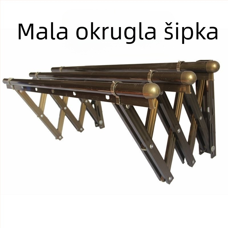 Vanjski izvlačni sušilica za odjeću za balkon, push-pull stil, teleskopska šipka, cinkova zlitina