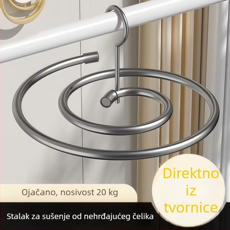 Spiralna sušionica za odjeću za kućni balkon, okretna kružna sušionica za pokrivače, navlake za pokrivače, posteljinu i kapute