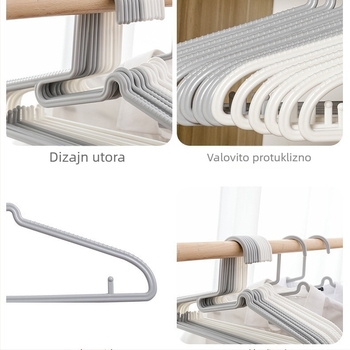 Bezšivna plastična vješalica za odjeću, protuklizna, čvrsta za kućnu upotrebu