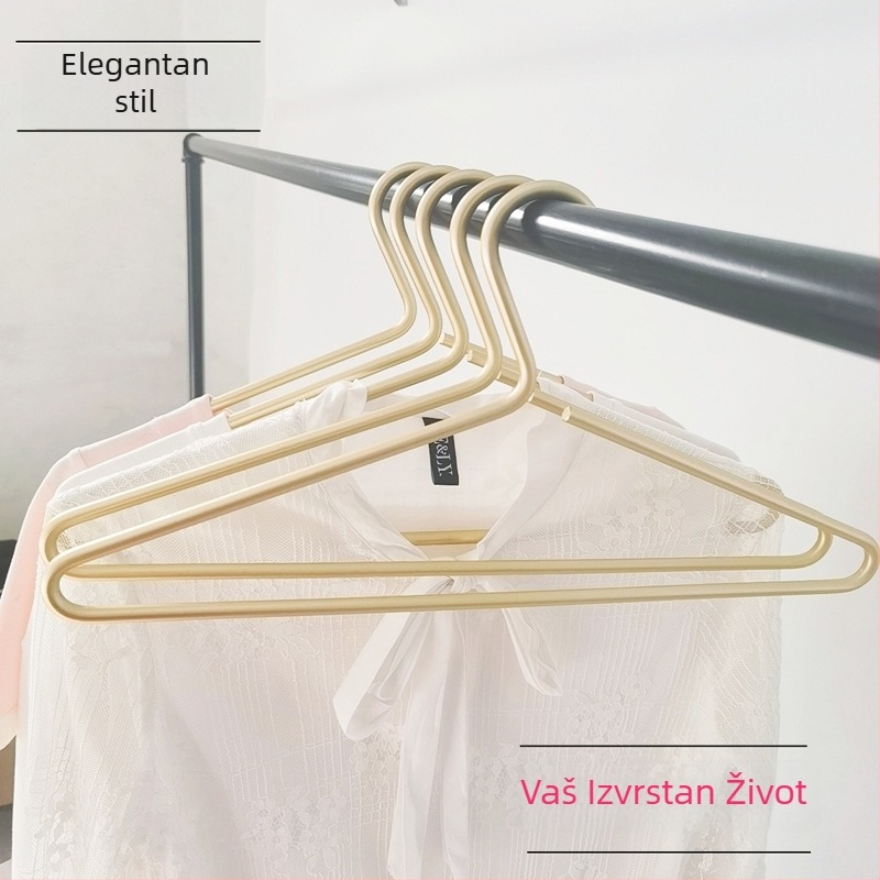 Vješalica za odjeću od aluminijske legure, kućna upotreba, unisex za muškarce i žene, za odrasle, s debelijom konstrukcijom, luksuzan dizajn, vrhunska vješalica za kapute