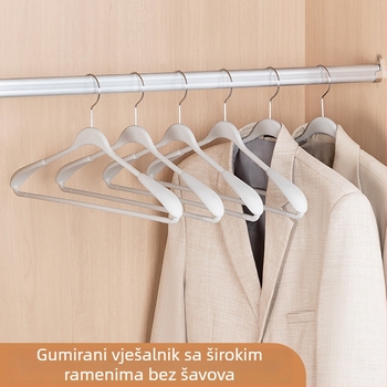 Vješalica za odjeću sa širokim ramenima, tekući silikon, površina s dojmom kože, debeli protuklizni premaz, bez tragova, za trench coat, džempere i kapute