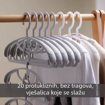 Polukružni dvostruki vješak, bez tragova, ojačan, zaštita ramena za kapute i hlače, novi kineski stil