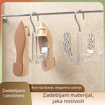 Vanjski balkon sušilnik cipela, podni okretni vješalica za papuče