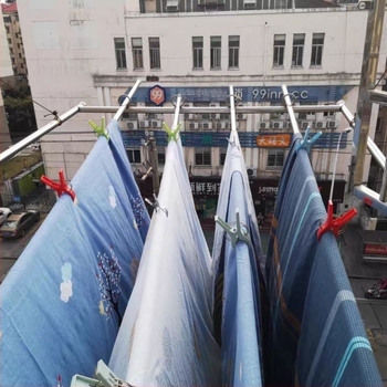 Debeli teleskopski štap za sušenje odjeće na balkon, gornja montaža, vanjska uporaba, galvanizirano čelično
