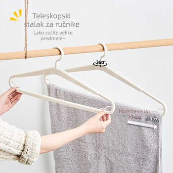 Prilagođeni teleskopski vješalica za deke i odjeću, produženi stalak za sušenje ručnika
